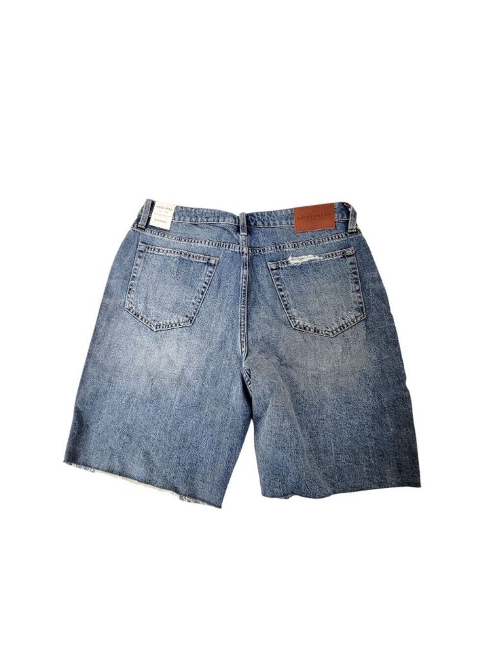 Lucky Brand High Rise Destroyed Denim Bermuda Shorts NWT - Picture 7 of 8